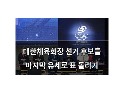 대한체육회장 선거 후보들 마지막 유세로 표 돌리기