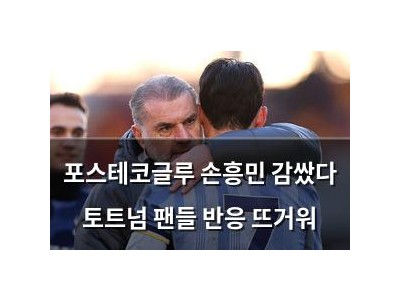 포스테코글루 손흥민 감쌌다 토트넘 팬들 반응 뜨거워