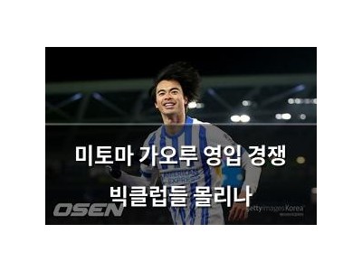 미토마 가오루 영입 경쟁 빅클럽들 몰리나