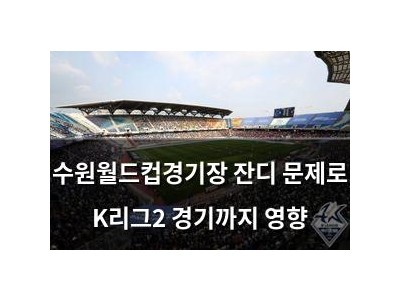수원월드컵경기장 잔디 문제로 K리그2 경기까지 영향