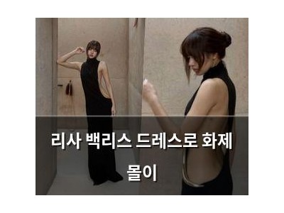 리사 백리스 드레스로 화제 몰이
