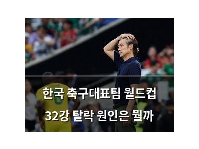 한국 축구대표팀 월드컵 32강 탈락 원인은 뭘까