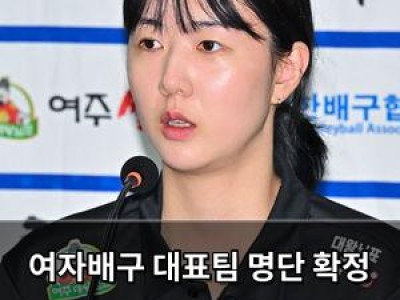 여자배구 대표팀 명단 확정 남자팀은 부상으로 교체 선수 나와