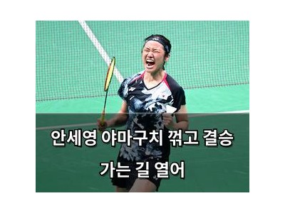 안세영 야마구치 꺾고 결승 가는 길 열어
